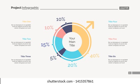 Gender infographics slide template. Business data. Graph, diagram, design. Creative concept for infographic, report. Can be used for topics like voting, survey, statistics