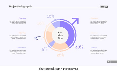 Gender infographics slide template. Business data. Graph, diagram, design. Creative concept for infographic, report. Can be used for topics like voting, survey, statistics