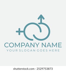 Design de logotipo de símbolo de invinidade de gênero