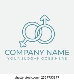 Gender invinity symbol logo design