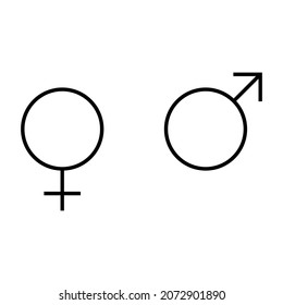 gender line icon for apps and web sites