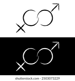 gender line icon illustration design vector