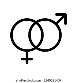gráfico vectorial de ilustración de línea de género