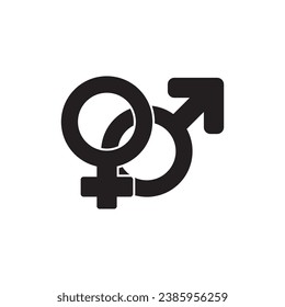 Gender logo icon symbol vector design template illustration.