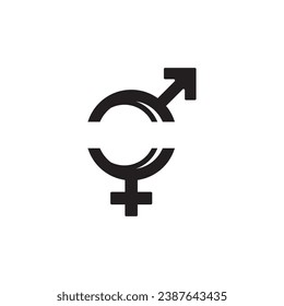 Gender logo icon symbol vector design template illustration.