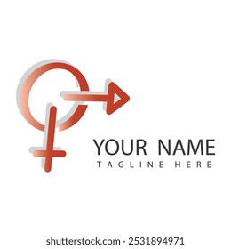 Gender logo symbol illustration design