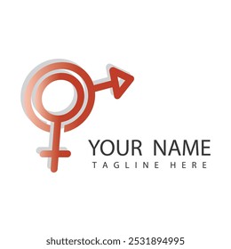 Gender logo symbol illustration design