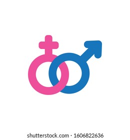 Gender logo vector icon template
