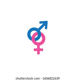 Gender logo vector icon template