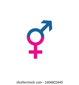 Gender logo vector icon template