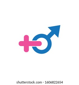 Gender logo vector icon template