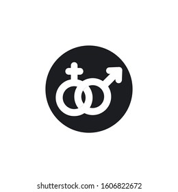Gender logo vector icon template