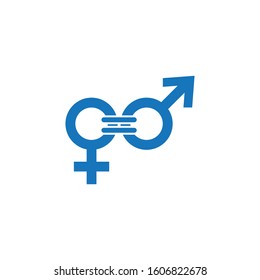Gender logo vector icon template