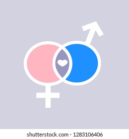 gender. love. vector illustration