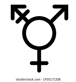 Unisex Symbol Icon Male Female Symbols Stock Illustration 587367659 ...