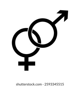 Gender. Male and Female. man and woman symbol vector sign isolated on white background.