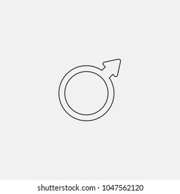 gender man vector icon, flat icon