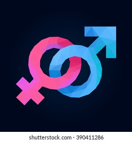 gender mark of Venus mirror shield Mars Heterosexual dark