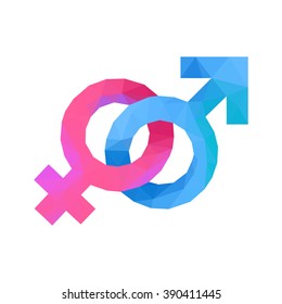 gender mark of Venus mirror shield Mars Heterosexual white
