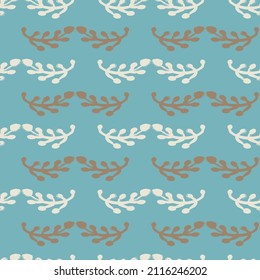 Gender neutral floral seamless vector background. Simple whimsical romantic 2 tone pattern. Kids nursery wallpaper or scandi all over print. 