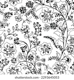 Fondo vectorial sin fisuras florales neutro de género. Sencillo y caprichoso patrón de 2 tonos. Papel tapiz infantil o escándalo por toda la prensa.