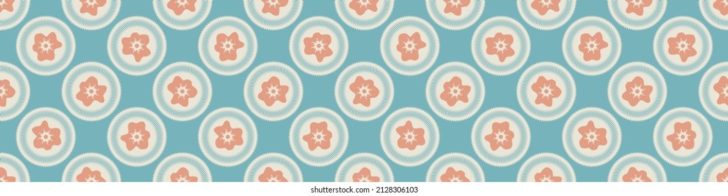 Gender neutral foliage seamless vector border. Simple whimsical romantic 2 tone banner. Kids nursery wallpaper or scandi bordur. 