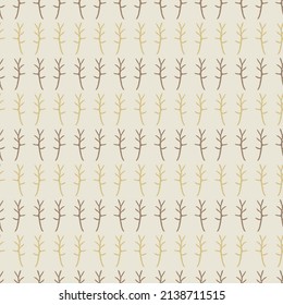 Gender neutral foliage seamless vector background. Simple whimsical 2 tone leaf pattern. Kids nursery wallpaper or scandi all over print. 