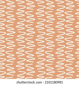Gender neutral geometric shape seamless vector background. Simple whimsical abstract two tone pattern. Kids nursery wallpaper or scandi all over print. 