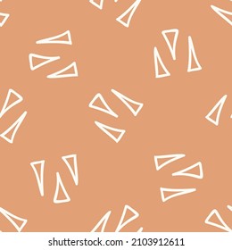 Gender neutral geometric shape seamless vector background. Simple whimsical abstract two tone pattern. Kids nursery wallpaper or scandi all over print. 