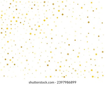 Gender Neutral Gold Square Confetti. Vector illustration.