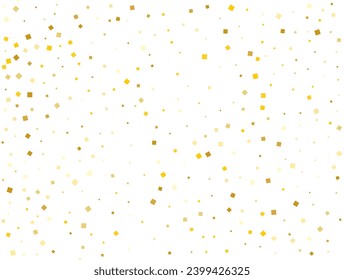Gender Neutral Gold Square Confetti. Vector illustration.