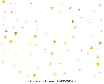 Gender Neutral Golden Triangular Confetti Background. Vector illustration.