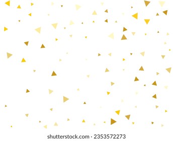 Gender Neutral Golden Triangular Confetti Background. Vector illustration.