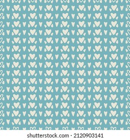 Gender neutral love heart seamless vector background. Simple whimsical romantic 2 tone pattern. Kids nursery wallpaper or scandi all over print. 