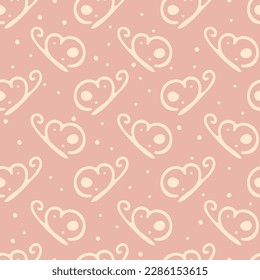 El género neutro en el vivero es un patrón sin fisuras con mariposas y puntos. Colores beige boho, paleta de tierra. Los insectos de doodle y los puntos graciosos, confetti. Ilustración del vector