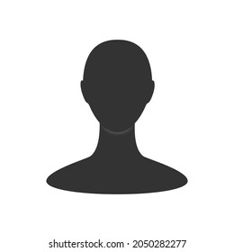 Gender Neutral Profile Avatar. Front View Of An Anonymous Person Face
