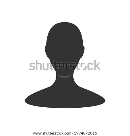 Gender neutral profile avatar. Front view of an anonymous person face