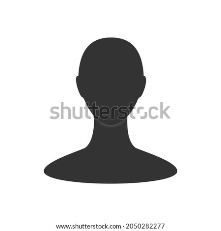 Gender neutral profile avatar. Front view of an anonymous person face