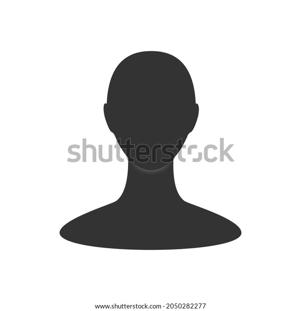 Gender neutral profile avatar. Front view of an\
anonymous person face