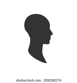 Gender Neutral Profile Avatar. Side View Of An Anonymous Person Face