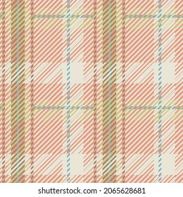 Gender neutral seamless plaid vector pattern. Gingham baby color checker background. Woven tweed all over print. 