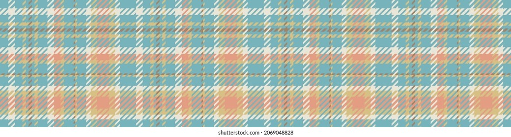 Borde vectorial sin fisuras de género neutro. Fondo de comprobación del color del bebé de Gingham. Tejidos por todas partes. 