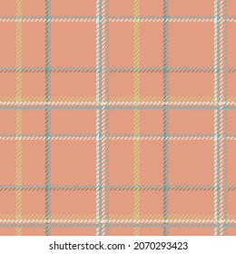 Gender neutral seamless plaid vector pattern. Gingham baby color checker background. Woven tweed all over print. 