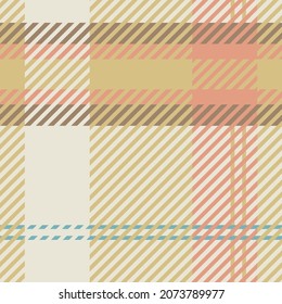 Gender neutral seamless plaid vector pattern. Gingham baby color checker background. Woven tweed all over print. 