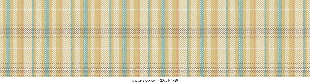 Gender neutral seamless plaid vector border. Gingham baby color checker background. Woven tweed all over print. 