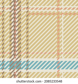 Gender neutral seamless plaid vector pattern. Gingham baby color checker background. Woven tweed all over print. 