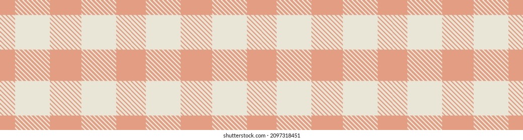 Gender Neutral Seamless Plaid Vector Border. Gingham Baby Color Checker Background. Woven Tweed All Over Print. 