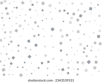 Geschlechtsneutraler Silberquadrat Konfetti. Vektorgrafik.
