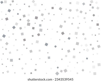 Gender neutral silver square confetti. Vector illustration.