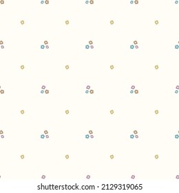Gender neutral sprigged foliage seamless vector background. Simple whimsical botanical 2 tone pattern. Kids nursery wallpaper or scandi all over print. 